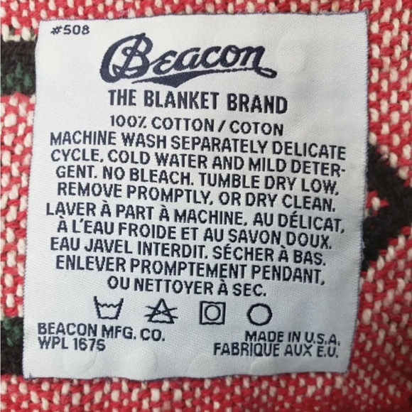 Christmas Vintage BEACON Santa Claus Blanket/Throw Tapestry #508 48"x64" - Picture 9 of 9